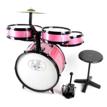 Imagem de Bateria Infantil Am Profissional Com 2 Tons - Rock Baby, Rosa