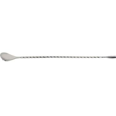 Imagem de 12 Colheres Bailarinas Inox 30cm Mexedor Drinks Espiral Coquetéis Suco