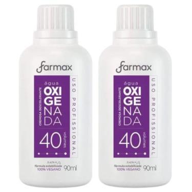 Imagem de Kit Com 2 Unidade Água Oxigenada Cremosa Farmax 40 Volumes 90ml