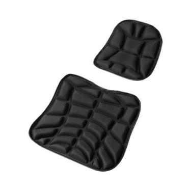 Imagem de Almofada De Assento De Motocicleta Preta Respirável, Capas De Assento 