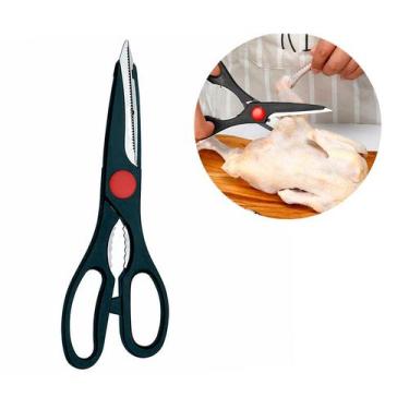 Imagem de Tesoura De Cozinha Multi-função Corta Frango Carne Peixes - ABM