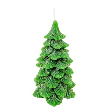 Imagem de Vela Arvore de Natal Verde Decorativa G