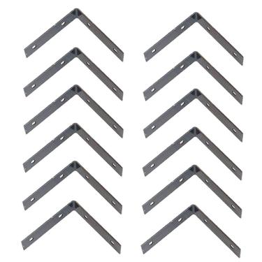 Imagem de Kit 12 Chapa L Fixação Emenda Vigas Colunas Telhados 25x25cm