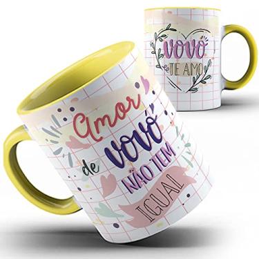 Imagem de Caneca amarela xícara amor de Vovó