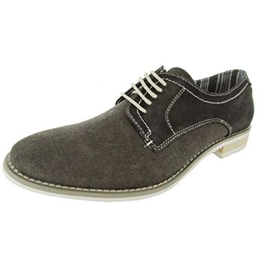 Imagem de Steve Madden Sapato Oxford masculino P-Treme com cadarço, Tecido cinza, 9