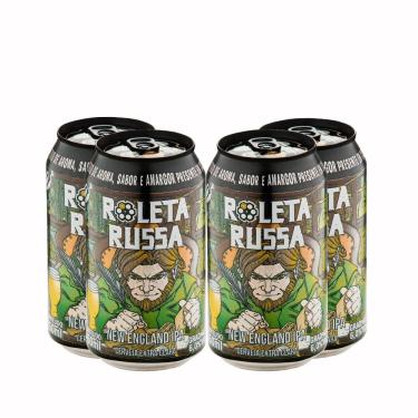 Imagem de Pack 4 Cervejas Roleta Russa New England ipa Lata 350ml