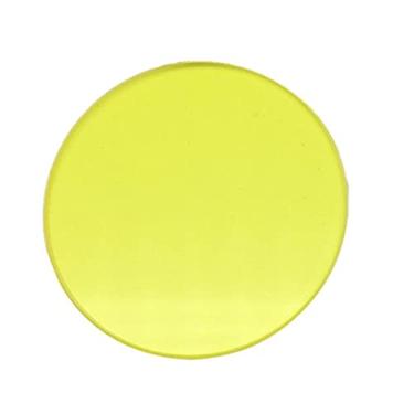 Imagem de BEEYNG Acessórios para microscópio de laboratório Diâmetro do filtro óptico 32mm Transparente Vermelho Verde Azul Fosco Branco Amarelo Vidro Óptico para Microscópio Biológico (Cor: Amarelo Transparente)