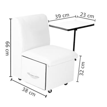 Imagem de Cadeira Para Manicure Cirandinha E Ciranda Branca