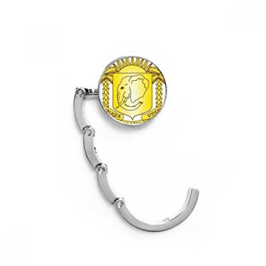 Imagem de Gancho de mesa com emblema Nacional Coate D'Ivoire com gancho decorativo e fecho dobrável