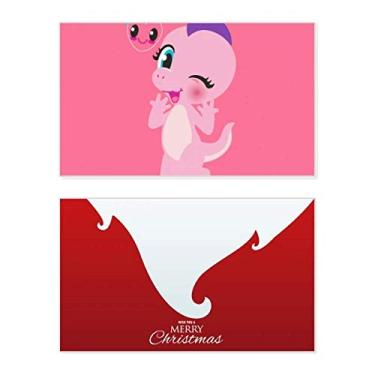Imagem de Dinosaur Kingdom Love You Holiday Holiday Merry Christmas Cartões de parabéns Mensagem de Natal