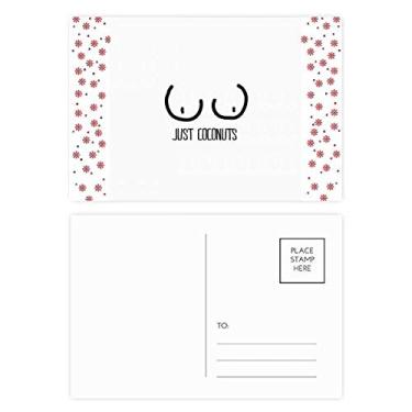 Imagem de Just Coconuts Cartão postal divertido desenho de Natal flor celebração cartão postal Blessing