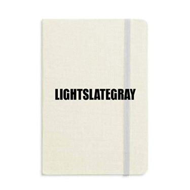 Imagem de Caderno com nome da cor cinza claro, capa dura para diário clássico A5 presente