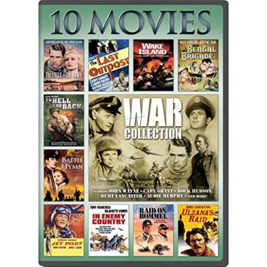 Imagem de War, 10-Movie Collection: The Eagle and The Hawk / The Last Outpost / Bengal Brigad / Jet Pilot / Ulzana's Raid / To Hell and Back / In Enemy Country / Raid on Rommel / Battle Hymn / Wake Island(Packaging may vary)