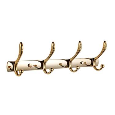 Imagem de OMING Cabide de ganchos para roupas, suporte de casaco, suporte de parede, gancho dourado, gancho de linha, gancho para roupas, toalha, casaco, gancho, pendurar na parede para banheiro, cozinha, quarto, gancho moderno (tamanho : ouro-2)