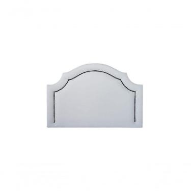 Imagem de Cabeceira Solteiro Luxo 90X60 Branco Tachas Fumê