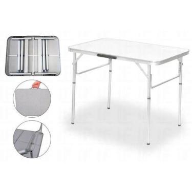 Imagem de Mesa Dobravel Aluminio 90 X 60cm Com  Alça Para Transporte - Palisad