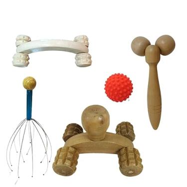 Imagem de Massageadores Pés Facial Corporal Costas Modelo Manual Corporal Pescoço Cabeça Fisioterapia Relaxamento Anti Stess