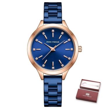 Imagem de Relógio De Pulso Feminino Mini Focus Mf0367l à Prova D`água Azul