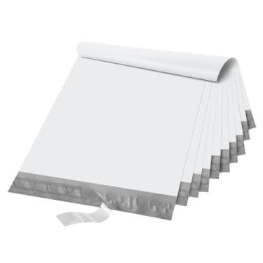 Imagem de Fuxury Envelopes de poliéster grandes, 48 x 61 cm, pacote com 100, sacos autoadesivos para roupas, envelopes de envio à prova d'água, sacos de embalagem de poliéster para pequenas empresas, sacos de