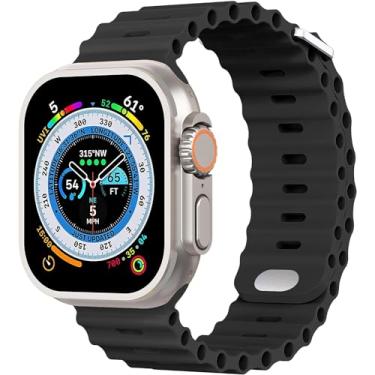 Imagem de Pulseira Esportiva Ocean Compatível com Watch Ultra, Ultra 2, W69 49mm (49mm, Preto)