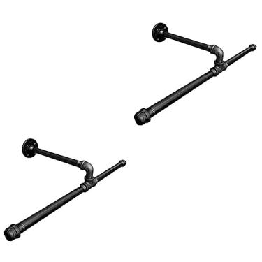 Imagem de HEMOTON 2 Unidades cabide de mangueira cabides cabideiro para roupas barra de roupa de ferro arara para pendurar roupa cano cabideiro de parede cabideiro montado na parede