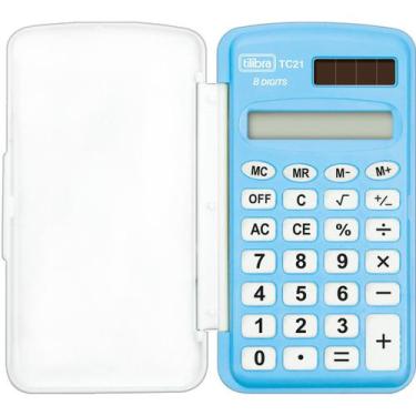 Imagem de Calculadora De Bolso 8 Dígitos Pequena Tc21 Azul - Tilibra