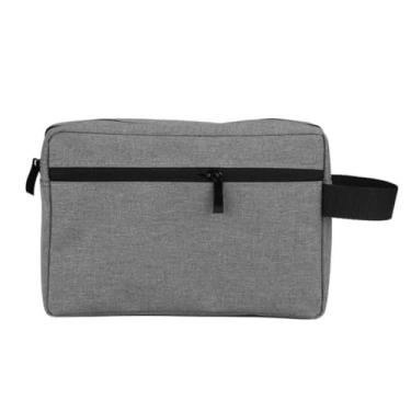 Imagem de Bolsa Organizadora Sacos Cosméticos de Viagem para Homens e Mulheres, Higiene Pessoal Impermeável, Kit de Lavagem, Bolsa Unissex (Cinza)