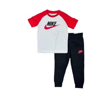 Imagem de Nike Conjunto de camisa e jogger de manga curta para meninos, durável, elástico e leve, W(86l664-023)b, 4