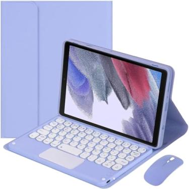 Imagem de Capa teclado for Xieomi Pad 6 / Pad 6 Pro 11 polegadas Teclado Bluetooth com trackpad, teclado magnético fino removível, Mouse Bluetooth, Roxo