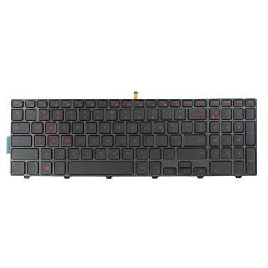 Imagem de (Retroiluminação vermelha) Teclado dos EUA para Dell Inspiron 15 5000 15-3000 3541 3542 3543 3551 3552 15-5542 5545 5547 P39F 5555 5755 5551 5558 5552 5758 5759 7557 7559 5559 17 5748 5749 5755 0KF8C