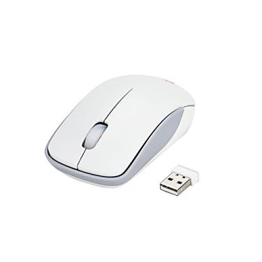 Imagem de MCSaite Mouse sem fio fino de 2,4 G com nano receptor (branco)