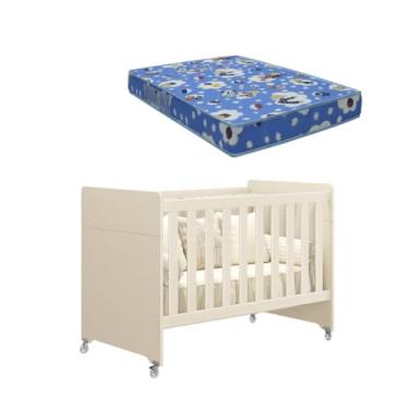 Imagem de Berço Americano Evolution Multifuncional 4 em 1 Areia Fosco com Colchão - Reller