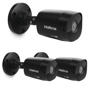 Imagem de Kit 3 Câmeras Multi HD 2 Megapixels 3.6mm 30m VHD 1230 B G7 BLACK Intelbras