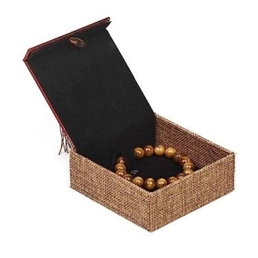 Imagem de Caixas Conjunto colar pulseira brinco anel caixas de presente caixa de exibição de jóias para casamento, jóias de noivado Presentes(Size:Red Bracelet Box)