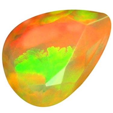 Imagem de 1,89 ct AAA+ Gem de qualidade corte pera (11 x 9 mm) opala arco-íris não aquecida genuína e extraída da pedra preciosa solta da Terra