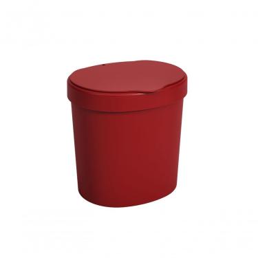 Imagem de Lixeira Plástica Coza Para Pia Vermelho Bold 2,5L 17,5 X 15 X 18,2 Cm Linha Basic Vermelho Bold