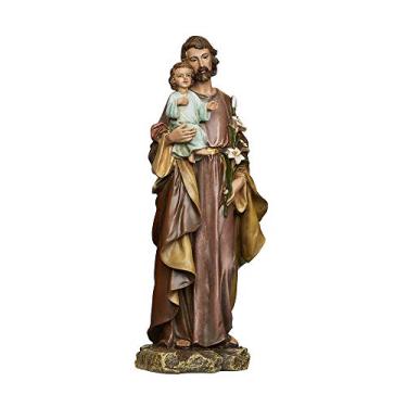 Imagem de Roman Joseph's Studio 25,4 cm estátua de São José com criança Jesus, estatueta religiosa católica para decoração de casa