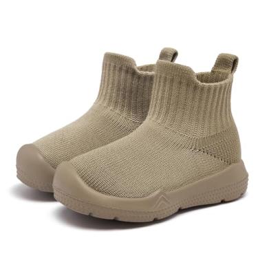 Imagem de MORENDL Pantufas infantis antiderrapantes para meninos e meninas, Marrom puro, 6-9 meses