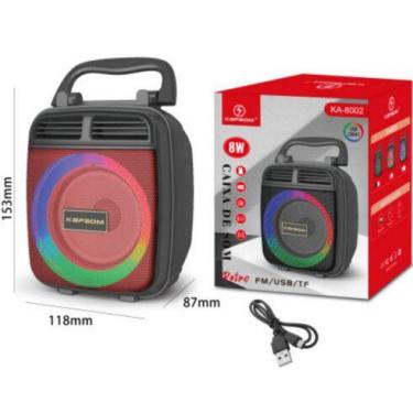 Imagem de Caixa de som portátil  bluetooth usb/tf/fm - ka-8002 - Kapbom