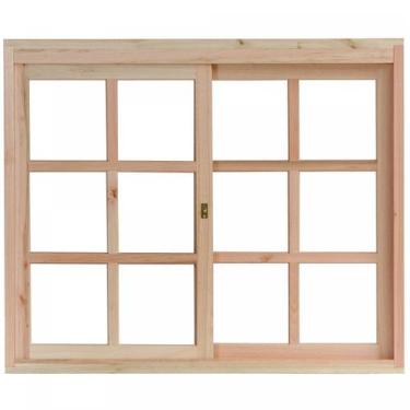 Imagem de Janela de Madeira de Correr 100x100cm com Caixilho 9,4cm Ewk 390 Rondo