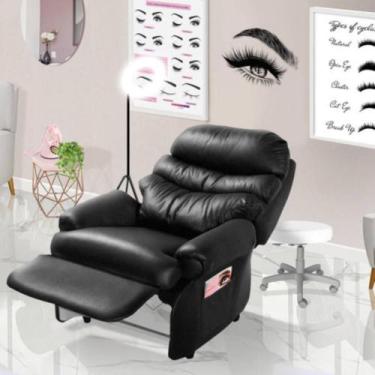 Imagem de Poltrona Extensão De Cílios Estética Grande Confortavel Preto - Art Es