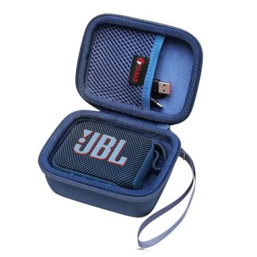 Imagem de XANAD Capa rígida para alto-falante Bluetooth portátil JBL GO 4/GO 3 – Bolsa protetora para viagem (azul)