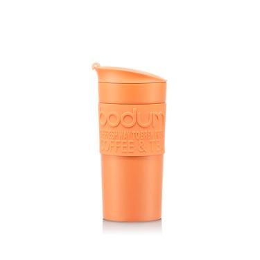 Imagem de Bodum Caneca de viagem isolada de parede dupla de 340 g com tampa, aço inoxidável, Bellini