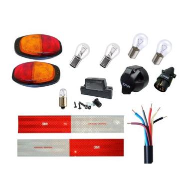 Imagem de Kit Lanterna Sinalização Reboque Carretinha Chicote Tomada - PHILIPS