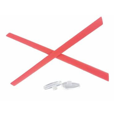 Imagem de Caulo Mangas de substituição compatíveis com armações de óculos de sol Oakley OX3222 OX3232 OX3241 OX8097 OX8103 etc (vermelho com almofadas Npse - 1 conjunto), Almofadas vermelhas W Npse - 1