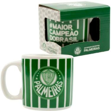 Imagem de Mini Caneca Palmeiras Porcelana 120ML Mileno 9x7cm