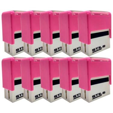 Imagem de 10 Carimbos Automáticos Stilo 20 - Só Aparelho, Rosa