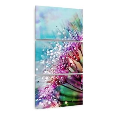 Imagem de Quadro Flor Dente De Leão Sala Corredor Vertical Mosaico - Wall Frame