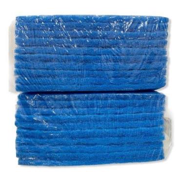 Imagem de 20 Fibra Esponja Bucha Macia Limpeza Leve Azul British