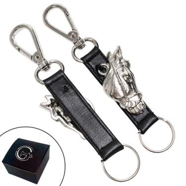 Imagem de Chaveiro SLIM Country Pingentes Personalizado Cabeça de Burro Fecho Mo